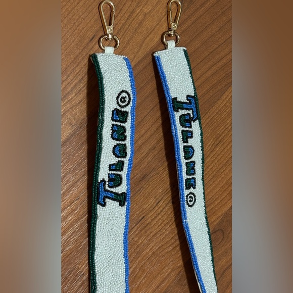 None Accessories - NEW Tulane University Beaded Purse Strap Game Day Gifts